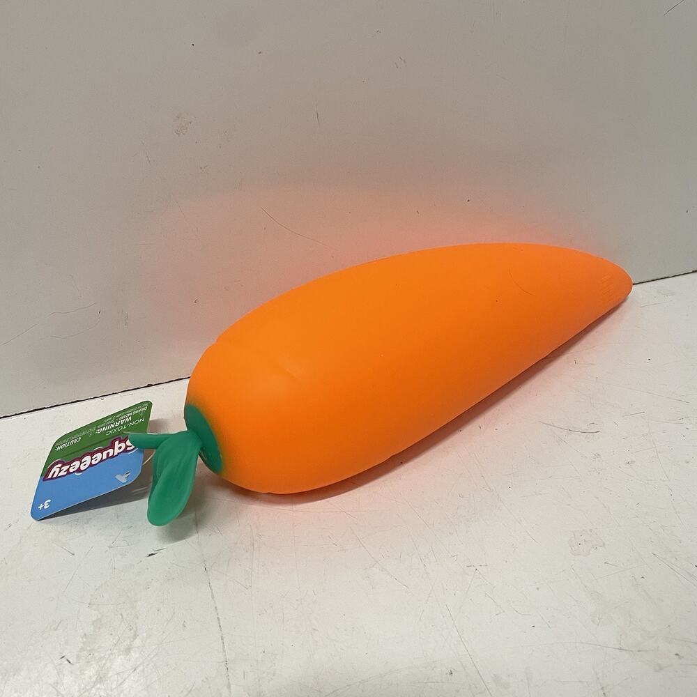 Squeezy Carrot Foam Squeeze Toy Non-Toxic Orange/Green 12 in MPN 571245